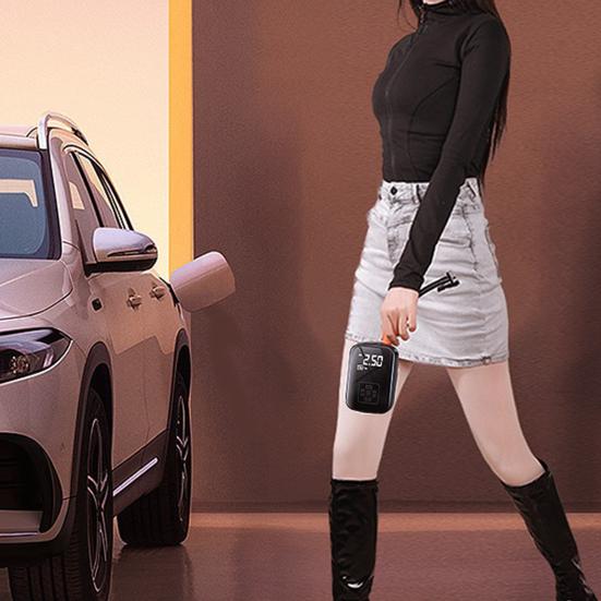 Car Tire Inflator Mini Air Compressor with LED Light Rechargeable Portable Electric Air Pump Motorcycle Bicycle Tire Air Filling Pump