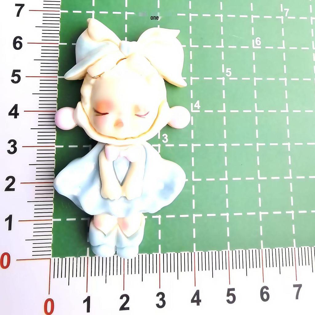 Большое Милое Платье Принцессы Кремовый Клей DIY Смоляные Аксессуары для Зажима для Волос и Магнитного Украшения