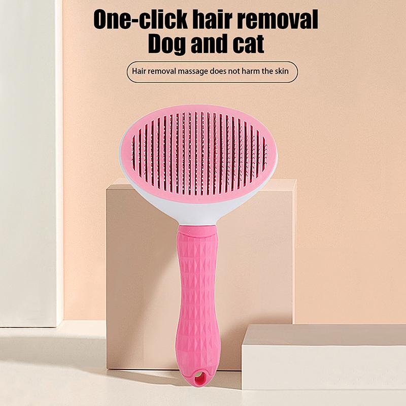 Нескользящая щетка для ухода за собаками и кошками, оборудование для ухода за собаками, расческа для удаления шерсти домашних животных, самоочищающаяся щетка-пуходерка, массажная расческа для предотвращения линьки