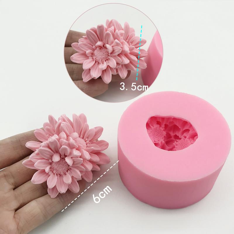 Fondant Big Flower Moulds Silicone Cake Soap Jelly Ice Chocolate Decoration Baking Tool 3d Rose Mold Clay Resin Art Diy