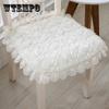 45*45cm Korean Style Household Plush Lace Non-slip Chair Cushion Winter Thickened Warm Seat Pads Office Sedentary Non-slip Stool Mats