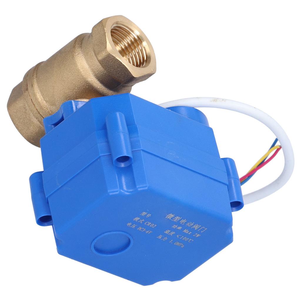 Электрический шаровой клапан BSP латунь моторизованный 3 провода DC3~6V сквозной с переключателем индикации