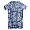Plus Size Summer Retro Print Loose Dress for Women Round Neck Short Sleeve Vintage Oversized Dresses
