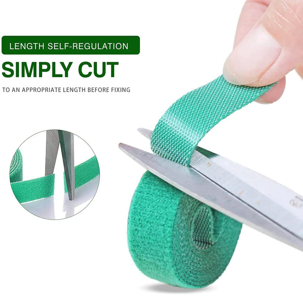 5/3/1 M Nylon Plant Bandage Tie Reusable Plant Hook Loop Ties Green Fastener Tape Bamboo Cane Wrap Support Home Garden Accessories