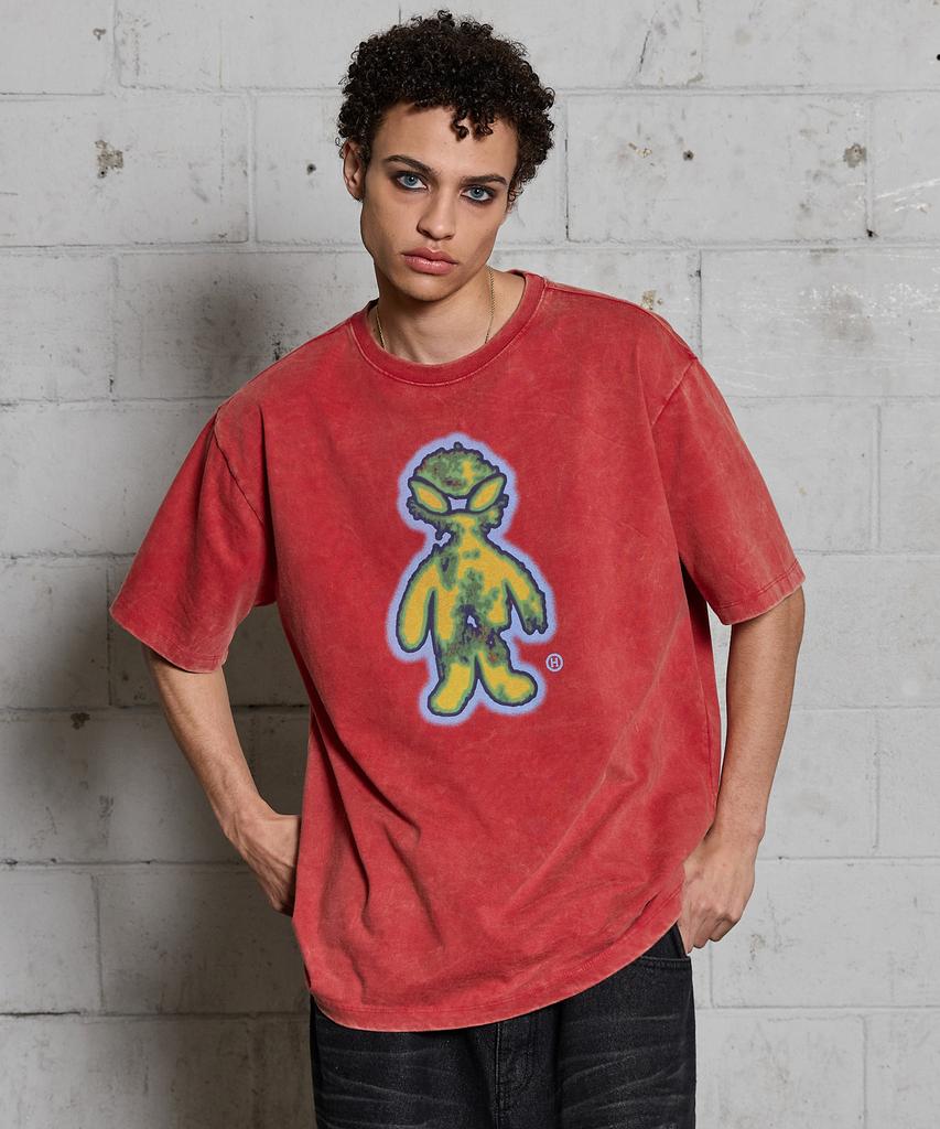 HOODHOOD Fever Alien Short Sleeve T-Shirt Red