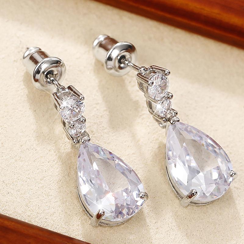 Huitan 2022 Тренд Цветные Висячие Серьги с Кубическим Цирконием для Женщин Роскошная Мода Универсальные Женские Серьги Свадебные Украшения