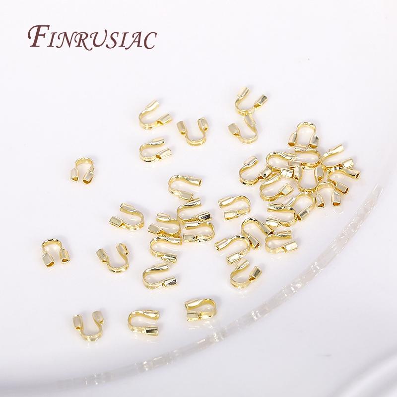 14K/18K позолоченный протектор для ювелирных изделий, U-образные аксессуары, протекторы для проводов, соединители, фурнитура для DIY