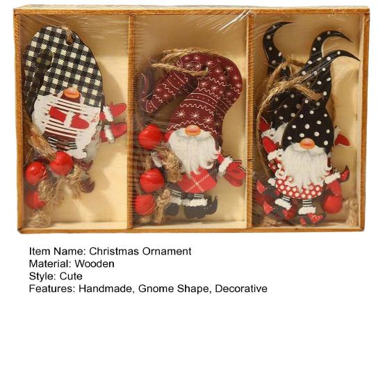 9 шт. Деревянные подвесные украшения на рождественскую елку, ручной работы, украшения в виде кукол эльфов-гномов