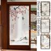 Chinese Style Poetry Flower And Bird Window Film Balcony Bathroom Frosted Stickers Home Decor Static Cling Privacy Glass Films