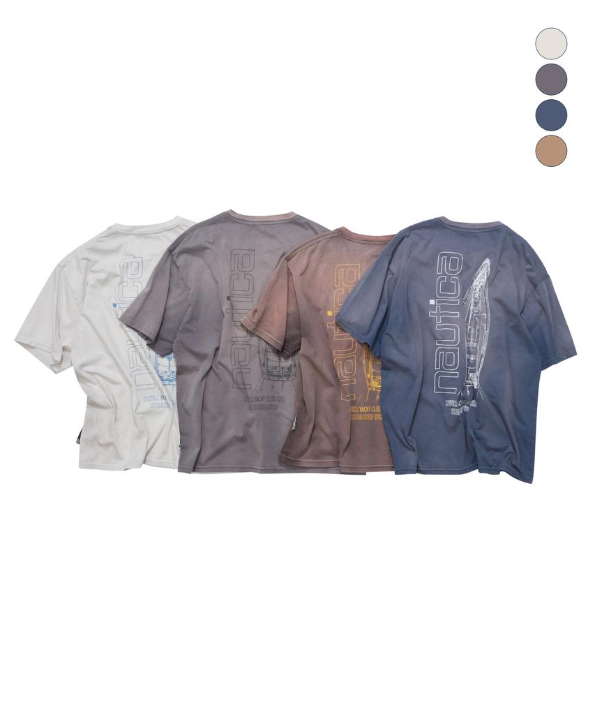 NAUTICA Yacht Blueprint T-Shirt (4 Colors) Nts5726