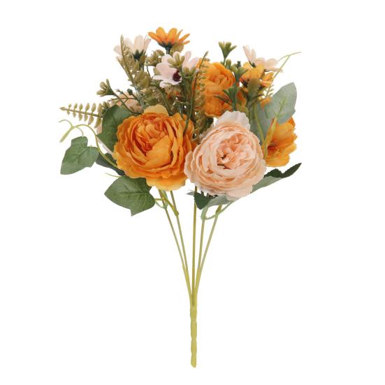 Букеты из искусственных цветов, искусственные ромашки, пионы, букеты, искусственные цветы, центральные украшения для стола, цветочные композиции для дома, свадебные украшения для отеля