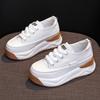 Spring New All-match Thick-soled Muffin Women's Shoes with Inner Height Increase Small White Shoes Women's Leather Casual Sports Forrest Gump Shoes