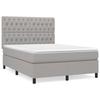 3142009 vidaXL Divan Bed with Mattress Light Grey 140x190cm Fabric