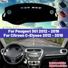 Высокое качество Для Peugeot 301 2012 - Для Citroen C-Elysee 2012 - 2018 Коврик на приборную панель Защита от солнца Предотвращение бликов Коврики