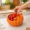 Ghost Face Berry Bowl Halloween Swirl Bowl, Center Wash with 360 Degree Rotating Vortex Handmade Tableware Spin Function, PLA Fruit Strainer