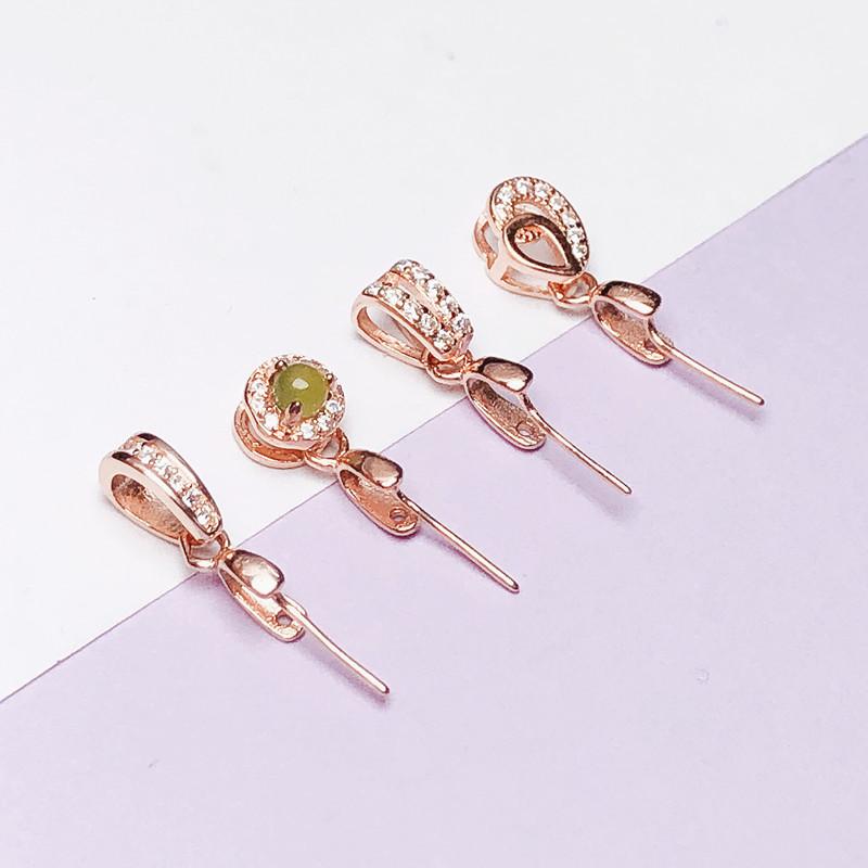 Пряжка из стерлингового серебра S925 для ожерелья Jade Buddha/Guanyin Pixiu