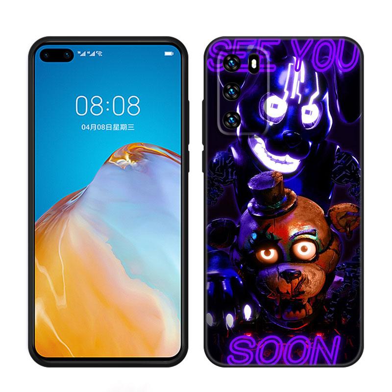 Five-Nights-At-Freddys Black Phone Case For Huawei P10 P20 P30 P40 Lite P50 P60 Art P50E P Smart Z 2018 2020 2021 Pro 2019