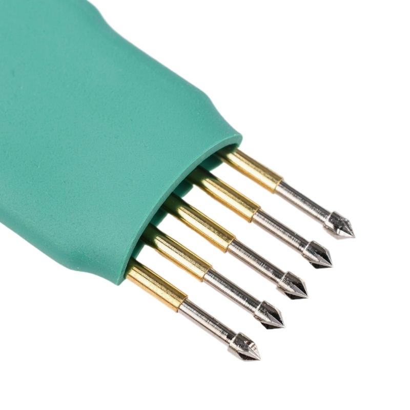 Electronic Contact Tool for Microcontroller Programming, Individual Color-Identified Lines, Insulated Body and Metal Contacts