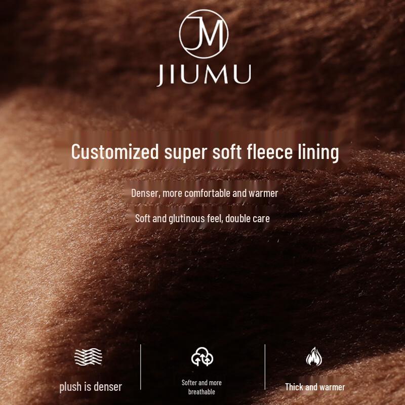 JIUMU Мужские зимние перчатки из овчины с сенсорным экраном