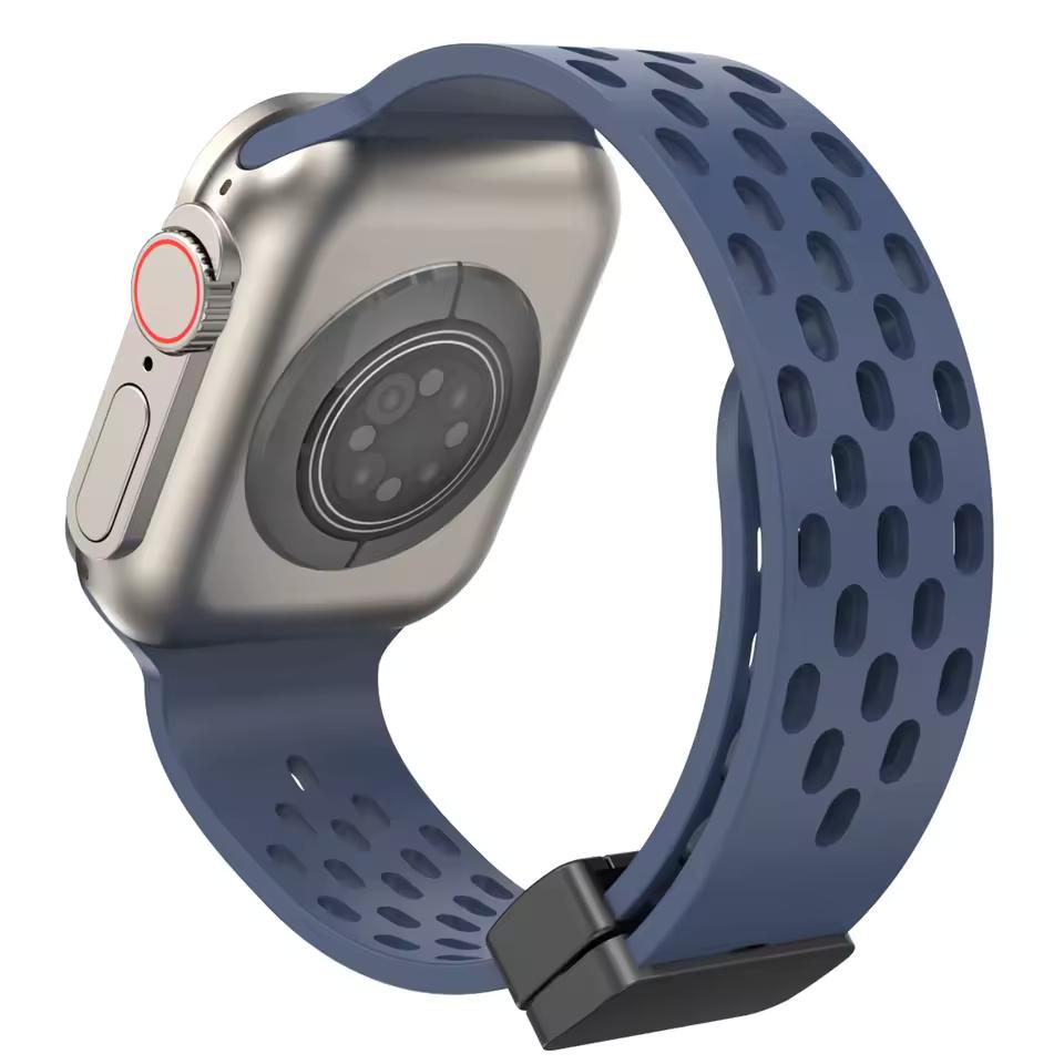 Магнитный силиконовый ремешок для Apple Watch Band Ultra 3 2 49мм 45мм 41мм Браслет для iWatch Series 11 10 9 8 7 6 SE 5 4 3 38мм 46мм 42мм 44мм