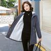 Autumn Winter Parkas Windbreaker Women's Mid Length New Korean Slim Fit Casual Velvet Thick Coat Jacket