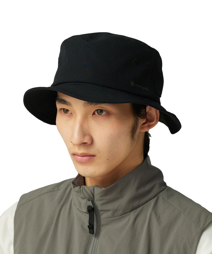 Snow Peak Stretch Hat Headwear Hat for Men and Black One Water-Repellent AC-25AU004 Women,
