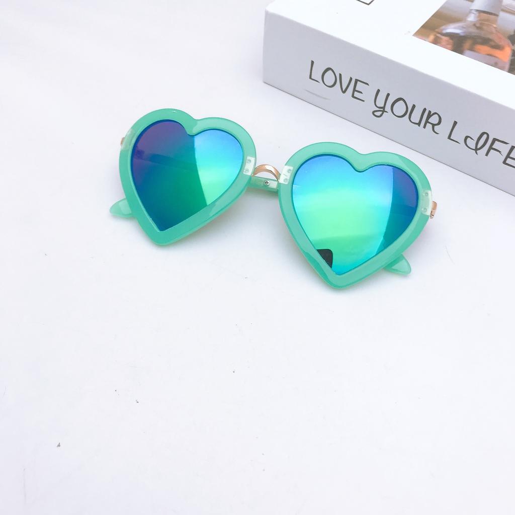 Children'S Love Sunglasses Trendy Boys And Girls Cute Colorful Sunglasses Peach Heart Sunglasses