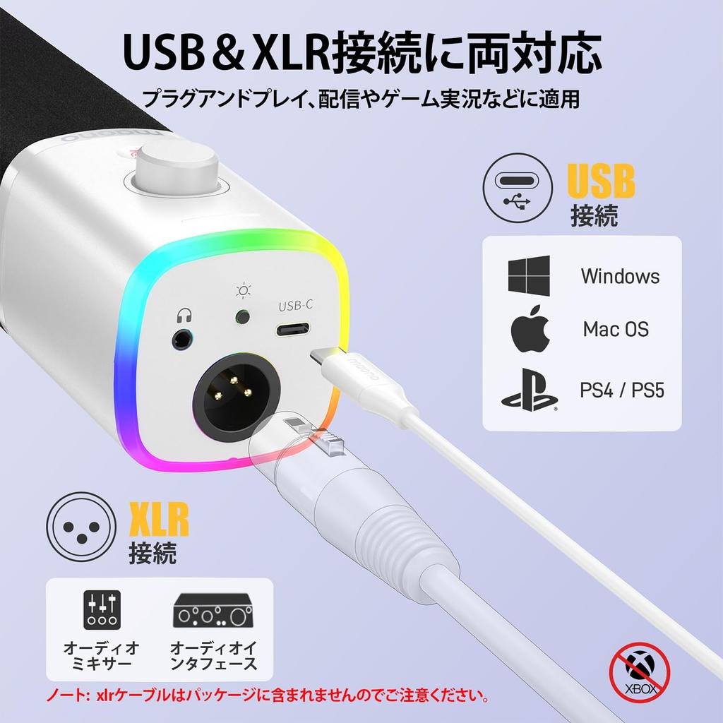 Игровой микрофон MAONO PD100X XLR USB Динамический с шумоподавлением Однонаправленный для подкаста Прямой эфир Комментарии