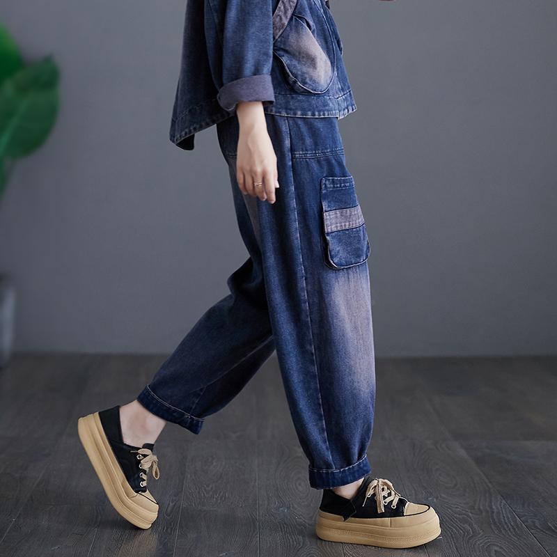 DIMANAF 2023 Большие размеры, летние модные длинные брюки, женские свободные винтажные брюки с эластичной резинкой на талии и карманами, повседневные базовые брюки-шаровары