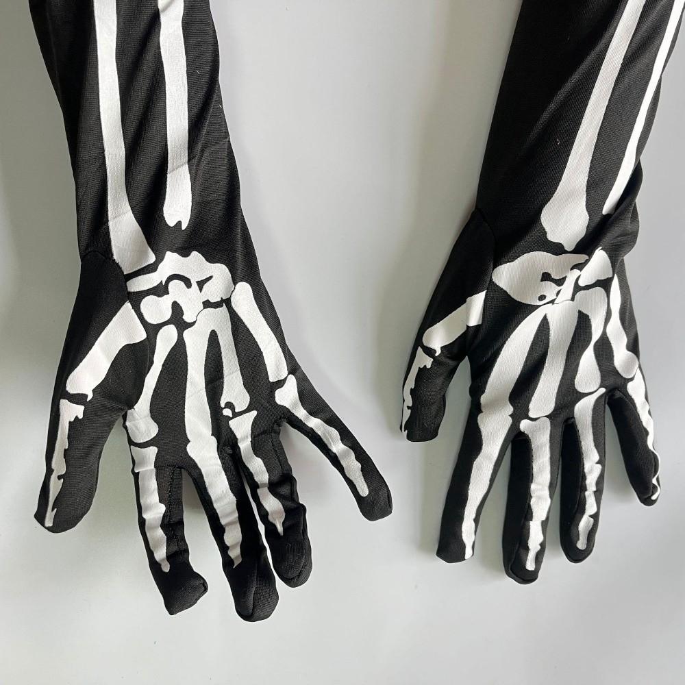 Full Finger Skull Gloves Elastic Cosplay Gloves High Quality Full Finger Costume Role Playing