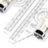 15 см Чертежный инструмент Балансировочная шкала Измерительная линейка с роликами Параллельная линейка Многофункциональная угловая линейка для школьного офиса