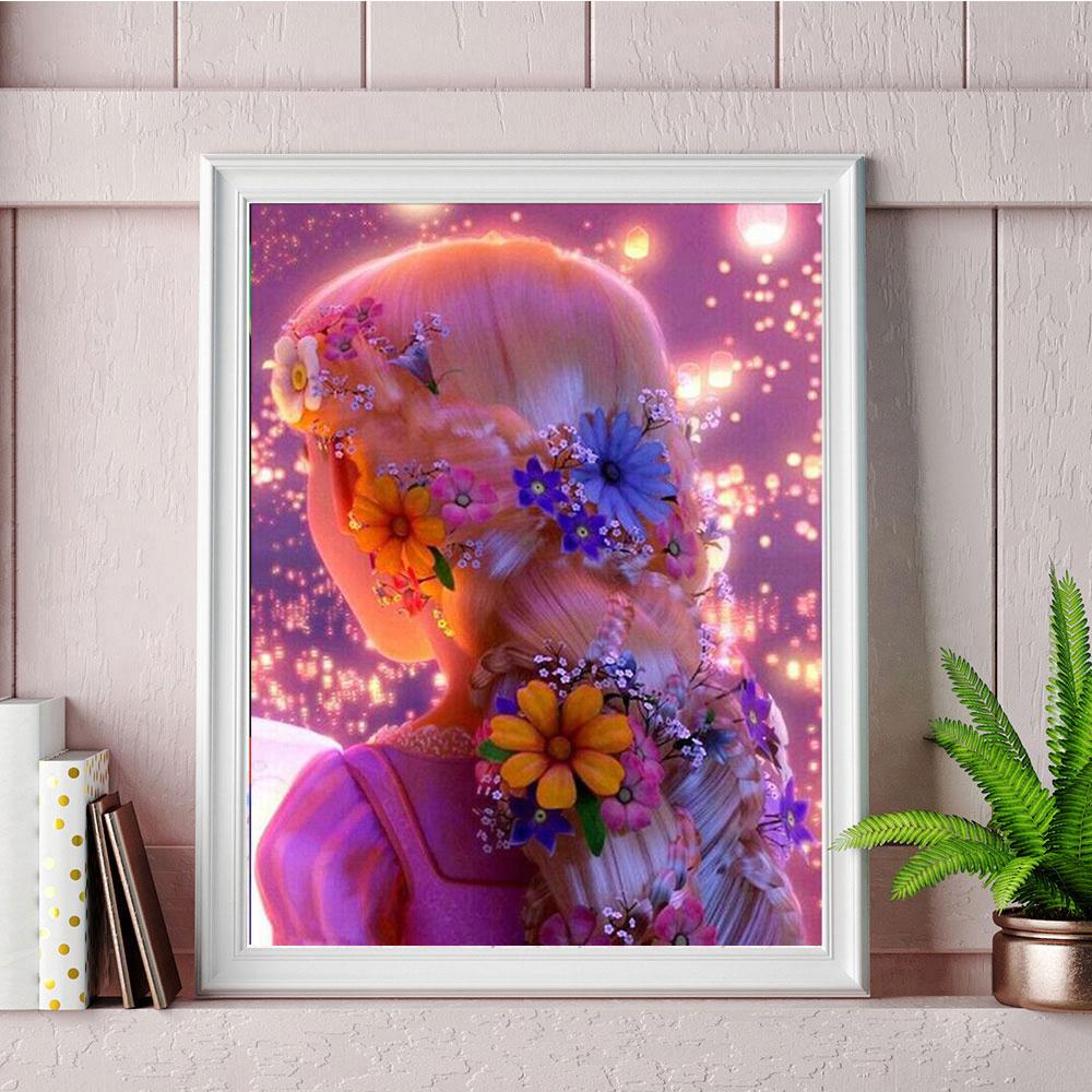 5D Diamond Painting Girl Back View Diy Full Diamond Diamond Mosaic Cross Stitch Kit Home Decoration Wall Decoration Art Gift