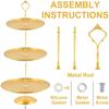 2/3Tier Stainless Steel Cake Stand Holder Fruit Tray Restaurant Detachable Dessert Rack Gold Silver Fruit Plate Snack Candy Tray