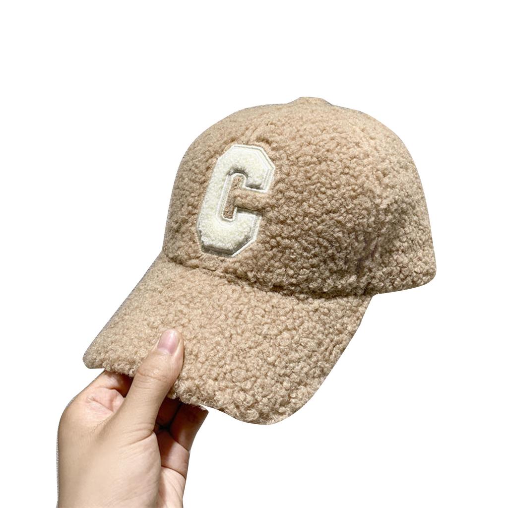 Взрослая бейсболка из берберского флиса, ветрозащитная кепка-утка Harajuku для женщин, девочек, уличная шляпа с вышивкой буквы C