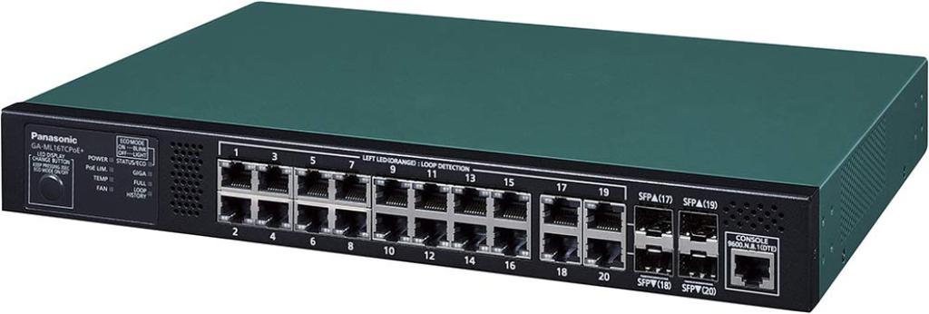 Panasonic LS Networks PN261692 20 Port PoE Power Supply Switching Hub GA-ML16TCPoE +