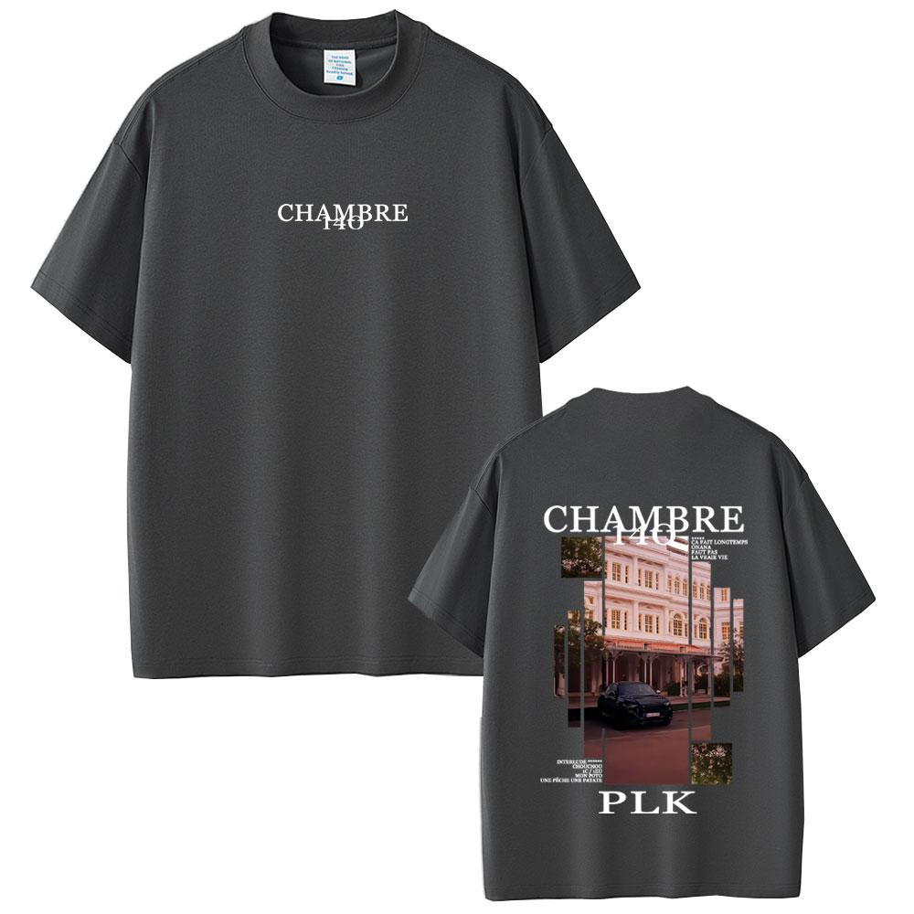 Rapper PLK Chambre 140 Album Graphic Tshirt Unisex Unisex Hip Hop Fashion Pop Music T Shirts Male Vintage Casual Oversized Tshirt