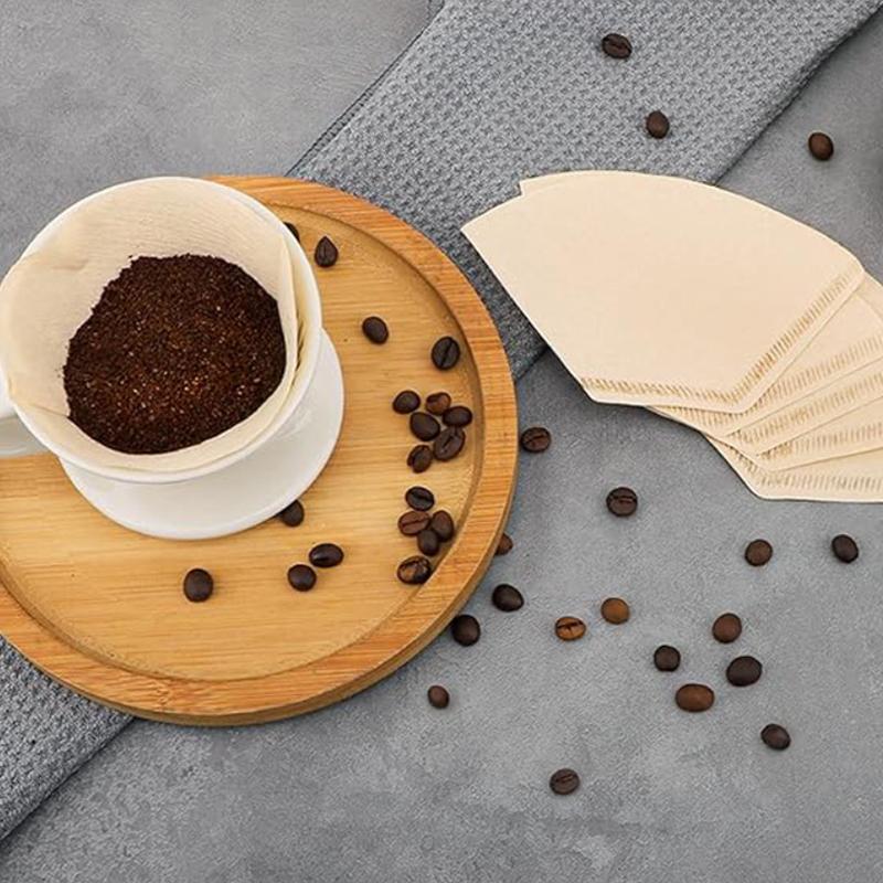 50/100 шт. Бумага для кофейных фильтров V-образной формы Сектор Древесная целлюлоза Капельная бумага Различные размеры Аксессуары для чайного инфузора Инструмент