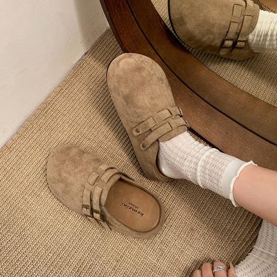 Модные и легкие ретро тапочки-мешки на платформе, женская летняя одежда 2025 года, новые универсальные тапочки Boken half toboken