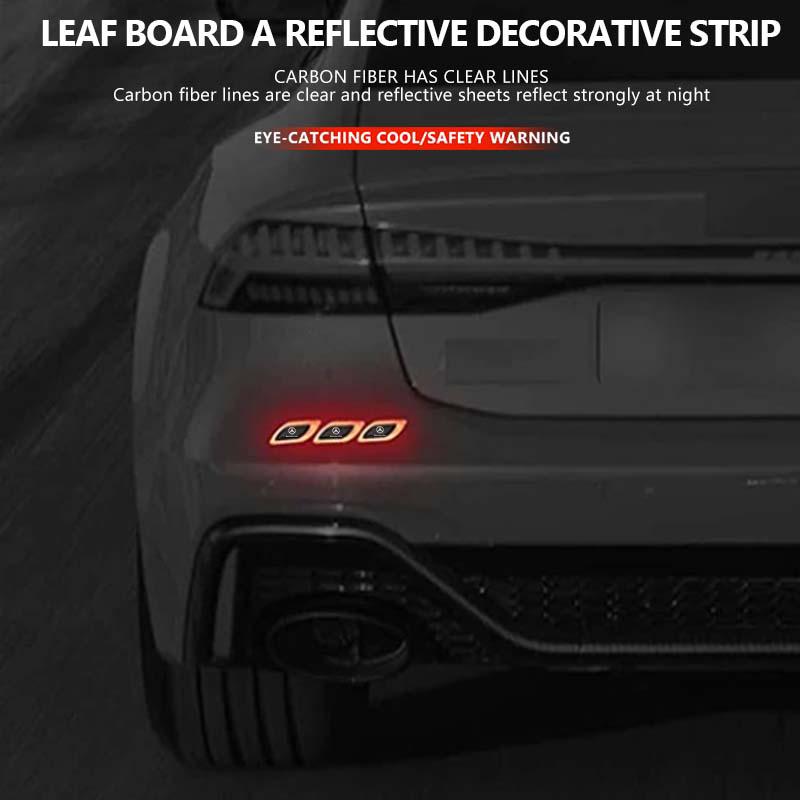 Car Reflective Sticker 3D Epoxy Car Styling Reflective Strips Safety Warning Stickers For Benz CITAN VITO SPRINTER CLS SLK Sport RI8
