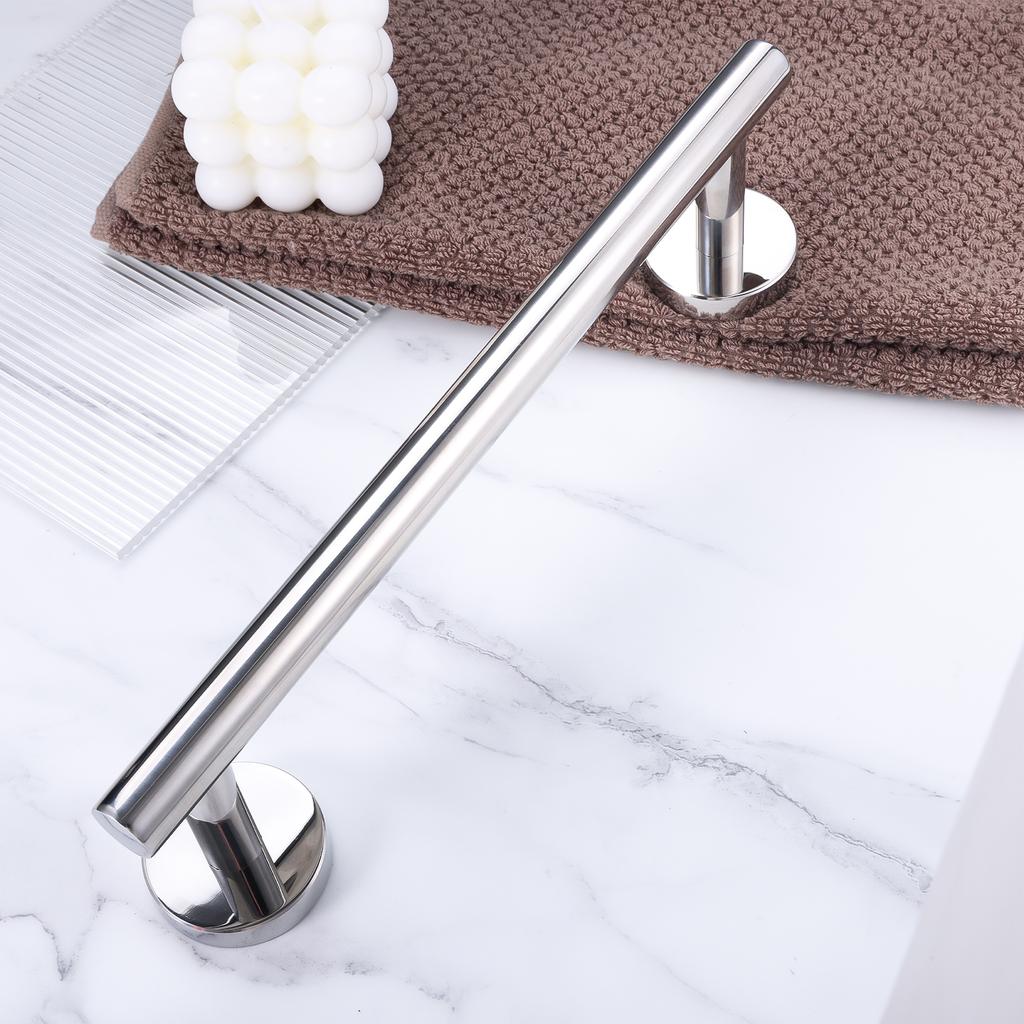 30cm/40cm Towel Rail Single Bar Shower Towels Rod Holder 304 Stainless Steel Hanging Towels Clothes Hanger Bathroom Accessories