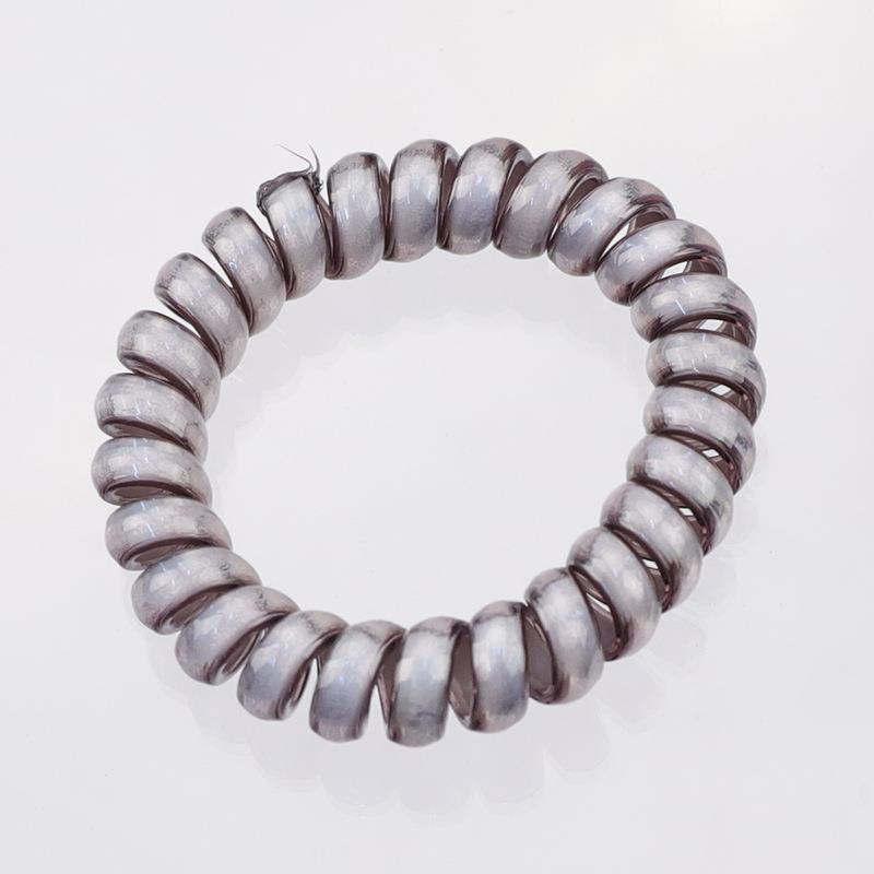 Корейская мода Спиральные резинки для волос Простые однотонные Кольца для волос-пружинки для женщин Держатель для хвостика Эластичная резинка для волос Аксессуары для волос