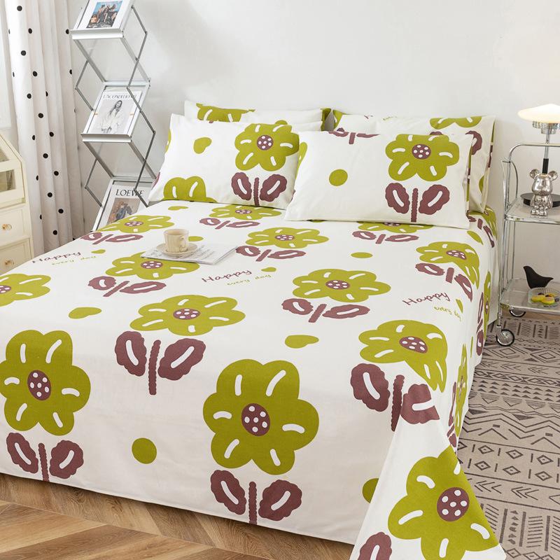 Оптовая продажа 100% хлопок старые грубые тканые простыни чистый хлопок кан одинарный комплект из трех предметов одинарная мягкая циновка студенческое общежитие циновка