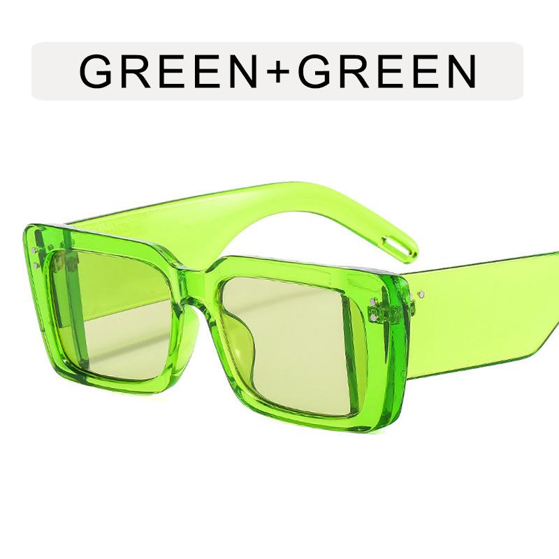 Candy Color Sun glasses Men Women Square Shape Wide Leg Anti-glare Sunglasses for Men Women Fashion Trendy Glasses Female