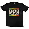 Официальная мужская черная футболка Bob Marley Rasta Block Logo, 100% хлопок, Мужские футболки, Топ, Классическая футболка Bob Marley