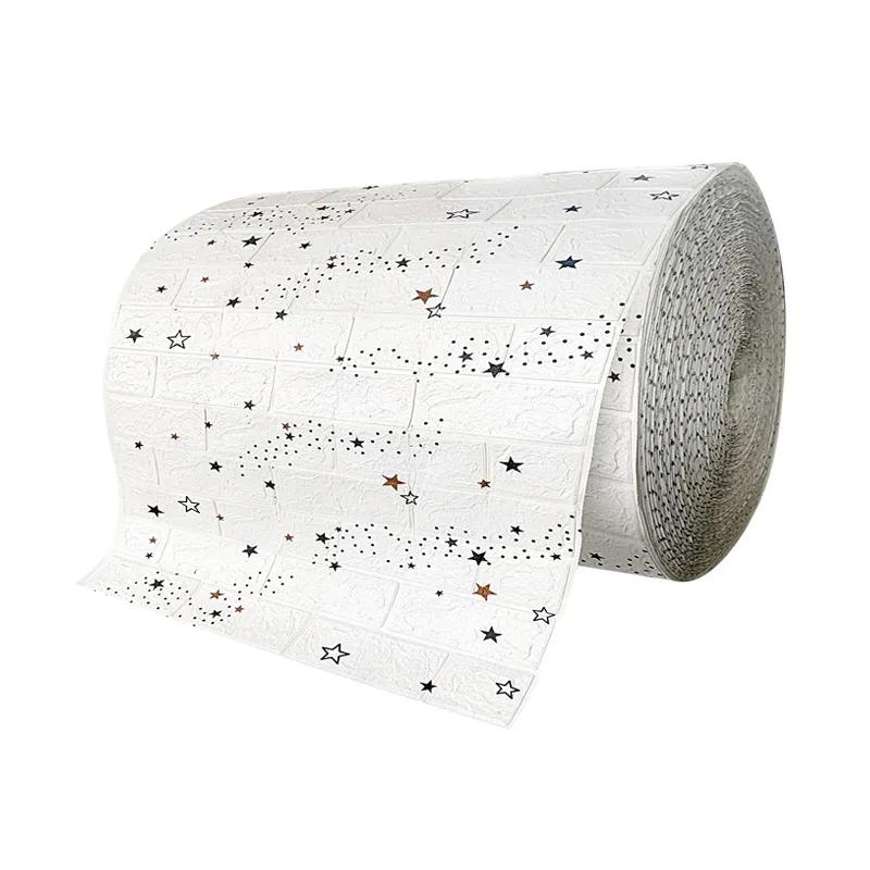 3/5/10 м 3D Самоклеящиеся обои Непрерывные Водонепроницаемые Наклейки на кирпичную стену Гостиная Спальня Детская комната Домашнее украшение