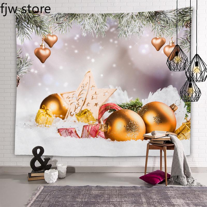 Рождественское Новогоднее украшение, гобелен, Рождественский шар, подарок, гобелен, настенное художественное украшение, комната в общежитии, гостиная, домашний декор