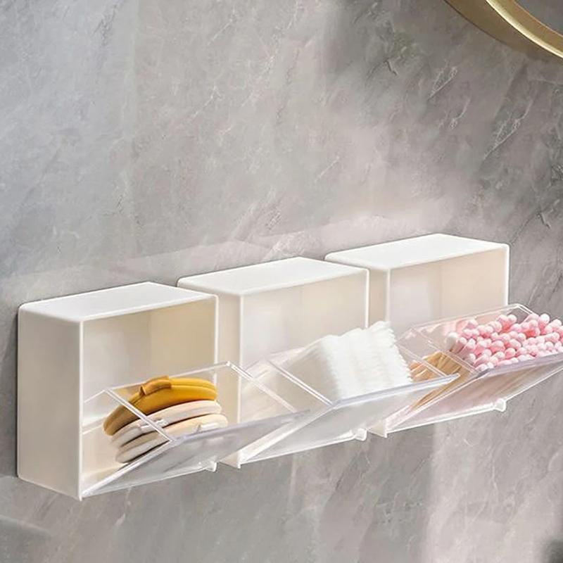 Настенный органайзер, многоцелевой, для снятия макияжа в ванной, держатель для ватных палочек, инструменты для организации дома