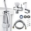 Handheld Bidet Sprayer Set for Toilet Portable Bathroom Bidet Seat Attachment 2 Way Installation Hang or Wall-Mount Kit