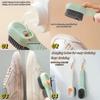 1pc Multi-function Automatic Spot Shoe Brush Soft Hair Hand Pressure Hanging Hole Suitable for Clothing Carpet Plastic Handles