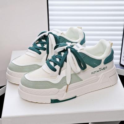 Маленькие белые туфли на толстой подошве, женские, весна-осень, новые, модные, с кожаным верхом, универсальные, спортивные и для отдыха, студенческие кеды на платформе